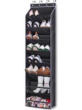 Over The Door Shoe Organizer 8 Shelf Hanging Storage Rack Closet Space Saver